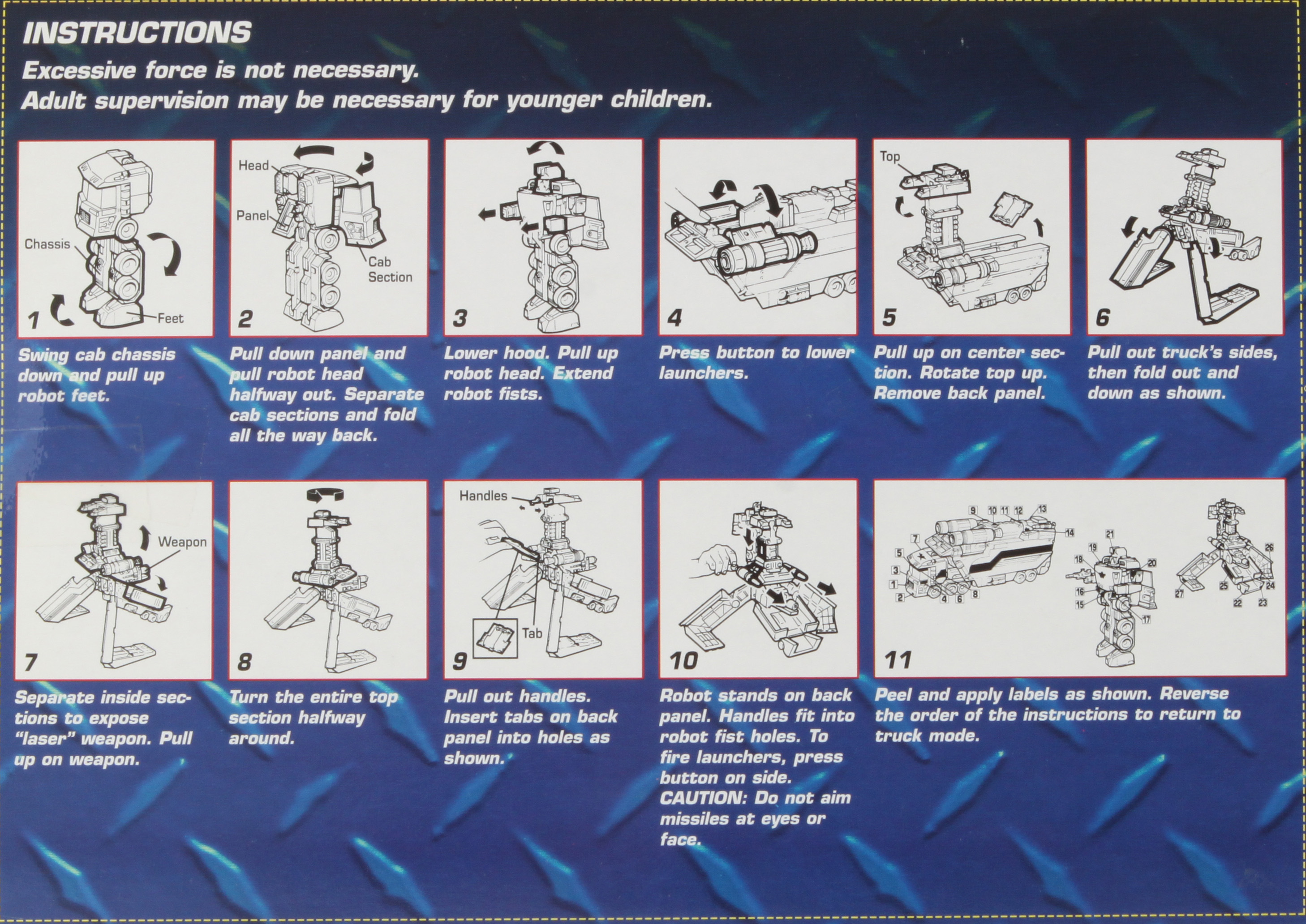 optimus prime hasbro toy instructions